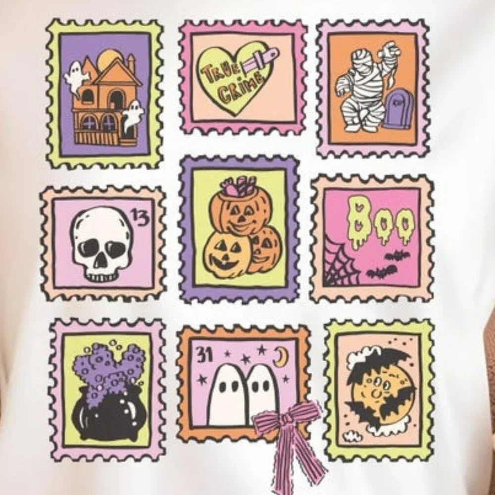 Halloween Cute Ghost Pumpkin Bats Shirt Cute Ghost Shirt - Picture 2 of 3